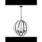 Lustre à 1 étage Kichler Winslow 44034BK 3-lumières 75W noir