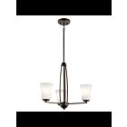 Lustre à 1 étage Kichler Tao 44050OZ 3-lumières 75W vieux bronze