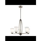 Lustre à 1 étage Kichler Tao 44051NI 5-lumières 75W nickel brossé