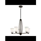 Lustre à 1 étage Kichler Tao 44051OZ 5-lumières 75W vieux bronze