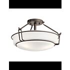 Plafonnier semi-encastré Kichler Alkire 44085OZ 3-lumières 75W vieux bronze