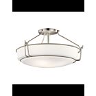 Plafonnier semi-encastré Kichler Alkire 44086NI 4-lumières 75W nickel brossé
