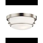 Plafonnier Kichler Belmont 44088NI 2-lumières 60W nickel brossé