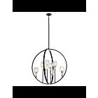 Lustre à 1 étage Kichler Moyra 44240BK 8-lumières 60W noir