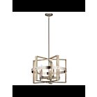 Lustre à 1 étage Kichler Peyton 44290WWW 5-lumières 60W bois blanc délavé