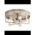 Plafonnier Kichler Peyton 44293WWW 3-lumières 75W bois blanc délavé