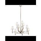 Lustre à 1 étage Kichler Kinsey 44311PN 9-lumières 60W nickel poli