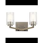 Luminaire de vanité Kichler Deryn 45033DAG 2-lumières 75W gris antique