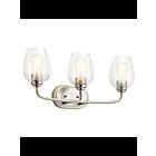 Luminaire de vanité Kichler Valserrano 45129NICS 3-lumières 75W nickel brossé