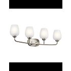 Luminaire de vanité Kichler Valserrano 45130NI 4-lumières 75W nickel brossé
