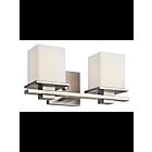 Luminaire de vanité Kichler Tully 45150AP 2-lumières 100W étain antique