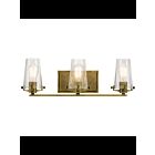 Luminaire de vanité Kichler Alton 45297NBR 3-lumières 100W laiton naturel