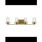 Luminaire de vanité Kichler Alton 45298NBR 4-lumières 100W laiton naturel