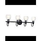 Luminaire de vanité Kichler Greenbrier 45393BK 4-lumières 100W noir