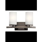 Luminaire de vanité Kichler Crosby 45496OZ 2-lumières 100W vieux bronze