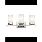 Luminaire de vanité Kichler Crosby 45497NI 3-lumières 100W nickel brossé