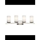 Luminaire de vanité Kichler Crosby 45498NI 4-lumières 100W nickel brossé