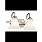 Luminaire de vanité Kichler Keiran 45512NI 2-lumières 100W nickel brossé