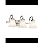 Luminaire de vanité à LED Kichler Keiran 45513NIL18 3-lumières 10W nickel brossé
