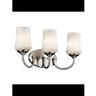 Luminaire de vanité à LED Kichler Aubrey 45570NIL18 3-lumières 10W nickel brossé