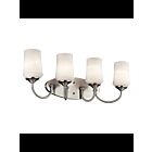 Luminaire de vanité à LED Kichler Aubrey 45571NIL18 4-lumières 10W nickel brossé