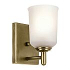 Kichler Shailene 45572NBR 1-Lumière Laiton naturel Applique murale