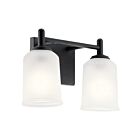 Luminaire de vanité Kichler Shailene 45573BK 2-lumières 100W Noir