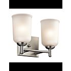 Luminaire de vanité Kichler Shailene 45573NI 2-lumières 100W nickel brossé