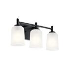Luminaire de vanité Kichler Shailene 45574BK 3-lumières 300W Noir