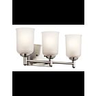 Luminaire de vanité Kichler Shailene 45574NI 3-lumières 100W nickel brossé