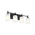 Luminaire de vanité Kichler Shailene 45575BK 4-lumières 400W Noir