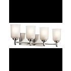 Luminaire de vanité Kichler Shailene 45575NI 4-lumières 100W nickel brossé