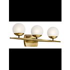 Luminaire de vanité Kichler Jasper 45582NBR 3-lumières 50W laiton naturel