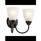 Luminaire de vanité à LED Kichler Jolie 45638OZL18 2-lumières 10W vieux bronze