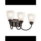 Luminaire de vanité à LED Kichler Jolie 45639OZL18 3-lumières 10W vieux bronze
