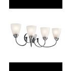 Luminaire de vanité à LED Kichler Jolie 45640CHL18 4-lumières 10W chrome