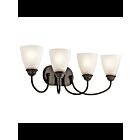 Luminaire de vanité à LED Kichler Jolie 45640OZL18 4-lumières 10W vieux bronze