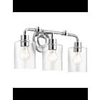 Luminaire de vanité Kichler Gunnison 45666CH 3-lumières 75W chrome