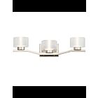 Luminaire de vanité à LED Kichler Lasus 45723PNLED 3-lumières 19W nickel poli