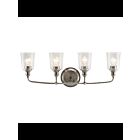 Luminaire de vanité Kichler Waverly 45748CLP 4-lumières 100W étain classique