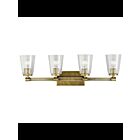 Luminaire de vanité Kichler Audrea 45869NBR 4-lumières 75W laiton naturel
