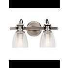 Luminaire de vanité Kichler Flagship 45872CLP 2-lumières 75W étain classique