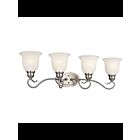 Luminaire de vanité à LED Kichler Tanglewood 45904NIL18 4-lumières 10W nickel brossé