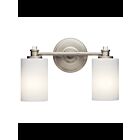 Luminaire de vanité à LED Kichler Joelson 45922NIL18 2-lumières 10W nickel brossé