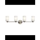 Luminaire de vanité à LED Kichler Joelson 45924NIL18 4-lumières 10W nickel brossé