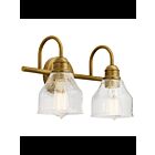 Luminaire de vanité Kichler Avery 45972NBR 2-lumières 75W laiton naturel