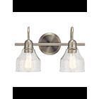 Luminaire de vanité Kichler Avery 45972NI 2-lumières 75W nickel brossé