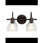 Luminaire de vanité Kichler Avery 45972OZ 2-lumières 75W vieux bronze