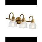 Luminaire de vanité Kichler Avery 45973NBR 3-lumières 75W laiton naturel