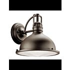 Lanterne murale extérieur à LED Kichler Hatteras 49067OZLED 1-lumière 8W vieux bronze
